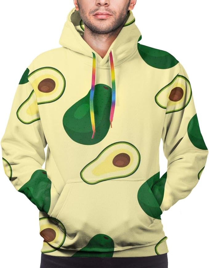 Men's Hoodie Avocado Fruits Vegetable Sweate Sweatshirt Men
