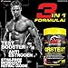 GR8TEST Testosterone Booster Alpha Pro Nutrition, Estrogen Blocker / No Caffeine Pre Workout with estro block, Post Workout, Anti Aromatase, 45 servings Kiwi Strawberry