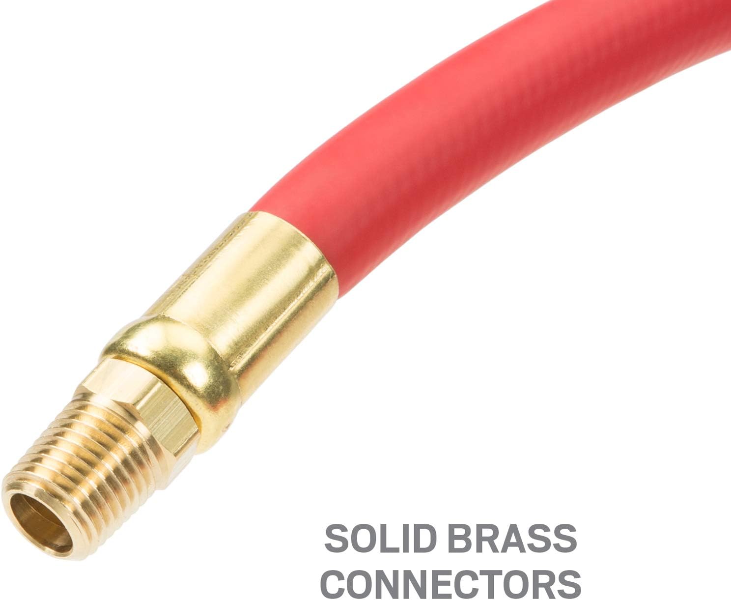 TEKTON 46133 3/8-Inch I.D. by 6-Foot 300 PSI Hybrid Lead-In Air Hose with 1/4-Inch MPT Ends - - 