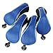 Hipiwe Golf Hybrid Club Head Covers Set 4pcs Club Irons Headcovers with Interchangeable No. Tag (Blue)