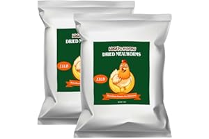 LuckyQworms Dried Mealworms, High-Protein Bulk Mealworms 22Lbs, 100% Non-GMO Mealworm Treats for Birds, Chickens, Turtles, Fish, Hamsters and Hedgehogs All Natural Animal Feed
