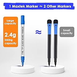 maxtek Dry Erase Markers Fine Tip, Glass Board