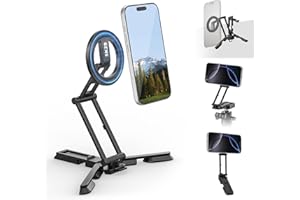 ULANZI SK29 Magnetic Phone Tripod, Foldable Mini Tripod Mount with MagSafe Phone Holder, Aluminium Cell Phone Stand with 1/4”