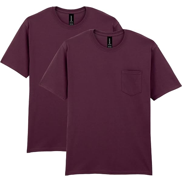 Gildan Men's DryBlend Workwear T-Shirts With Pocket, 2-Pack (Royal/Navy) - View #6