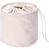 YONBEN Tall Purse Organizer Insert Womens Canvas Round Handbag Organizer Storage,Handbag Purse Organizer Round Cosmetic Pouch Bag Bucket Makeup Bag