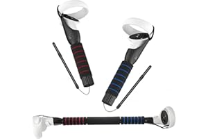 UPOK Handle Attachments for Oculus/Meta Quest 2 - Controller Extension | Gorilla Tag Long Arms, Beat Saber Handle | 2-IN-1 Dual/Long VR Stick with Comfort Anti Sweat Sponge Grip fit Kids Hands