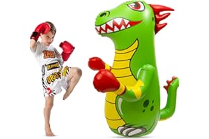 MAYYAD Inflatable Punching Bag for Kids - Bop Bag Inflatable Punching Toy - Inflatable Dinosaur with Instant Bounce Back Movement - Bottom Space Can Use Both Sand and Water