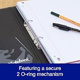 Oxford Premium A4 Ring Binder Charcoal Black 25mm 40mm Spine Laminated view 3