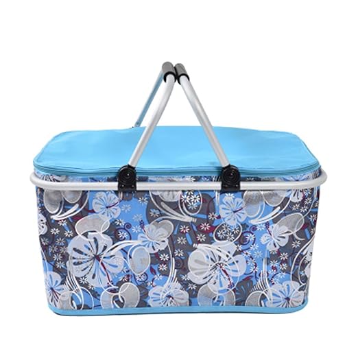 cystyle plegable aislado bolsa nevera nevera cesta cesta de picnic ...