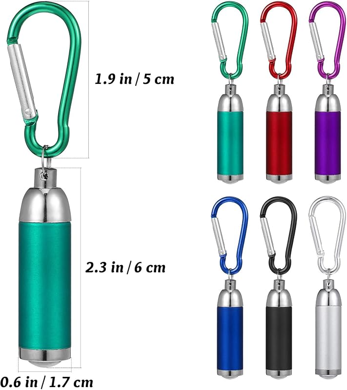 Taschenlampen-Schlüsselanhänger Mit Kletterhaken Mini Schlüsselbund Taschenlampe Für Outdoor-Camping Zuhause Und Rucksack Kompakt 1.97 X 0.59 X 0.59 in — Foto 7 von 8
