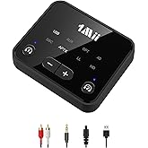 1Mii Bluetooth 5.3 Transmitter for TV to 2 Wireless Headphones, Long Range 100ft Bluetooth Adapter for TV aptX Adaptive & HD/