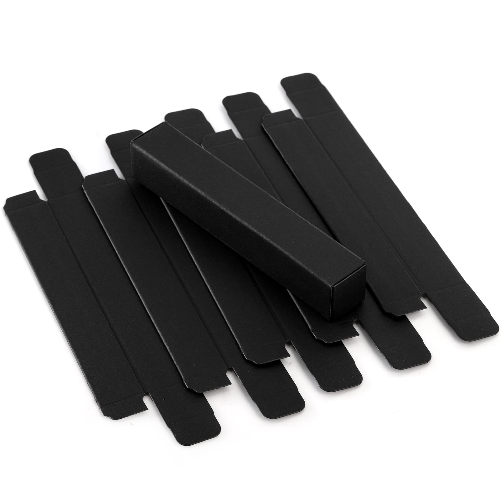 TOPZEA 118 Pack Lip Gloss Packaging Boxes, Kraft Paper Empty Lipgloss Packaging Cases Bulk Black Wrapping Box for Essential Oil, Mascara Tube, Perfume Sample, Small Business