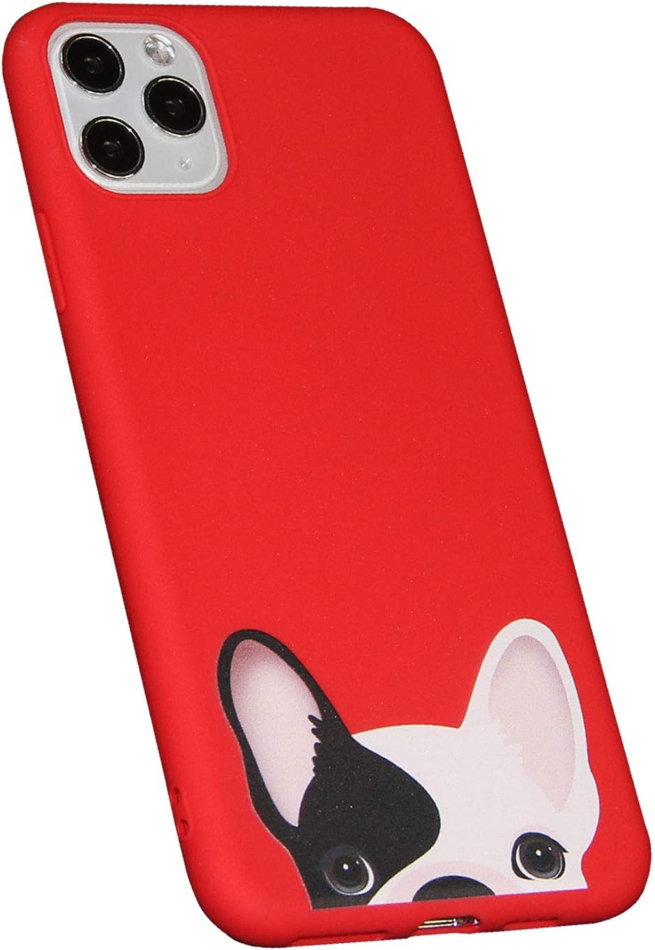 Umhlaba 11 ProMax Case Compatible with Apple iPhone 11 Pro Max Cover Dog Design Cartoon Slim TPU 11ProMax Animal Protective 11max Cute Girly Bumper 6.5 inch (Red)
