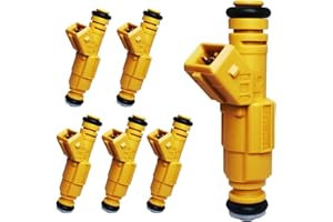 SeyPon Upgraded 4 Holes Fuel Injectors Fits For Jeep: Wrangler 1991-1998, Cherokee 1989-1998, Grand Cherokee 1993-1998, Comanche 1987-1992, V6 4.0L, OEM # 0280155710, 0280155703, 0280155700(6 Pcs)