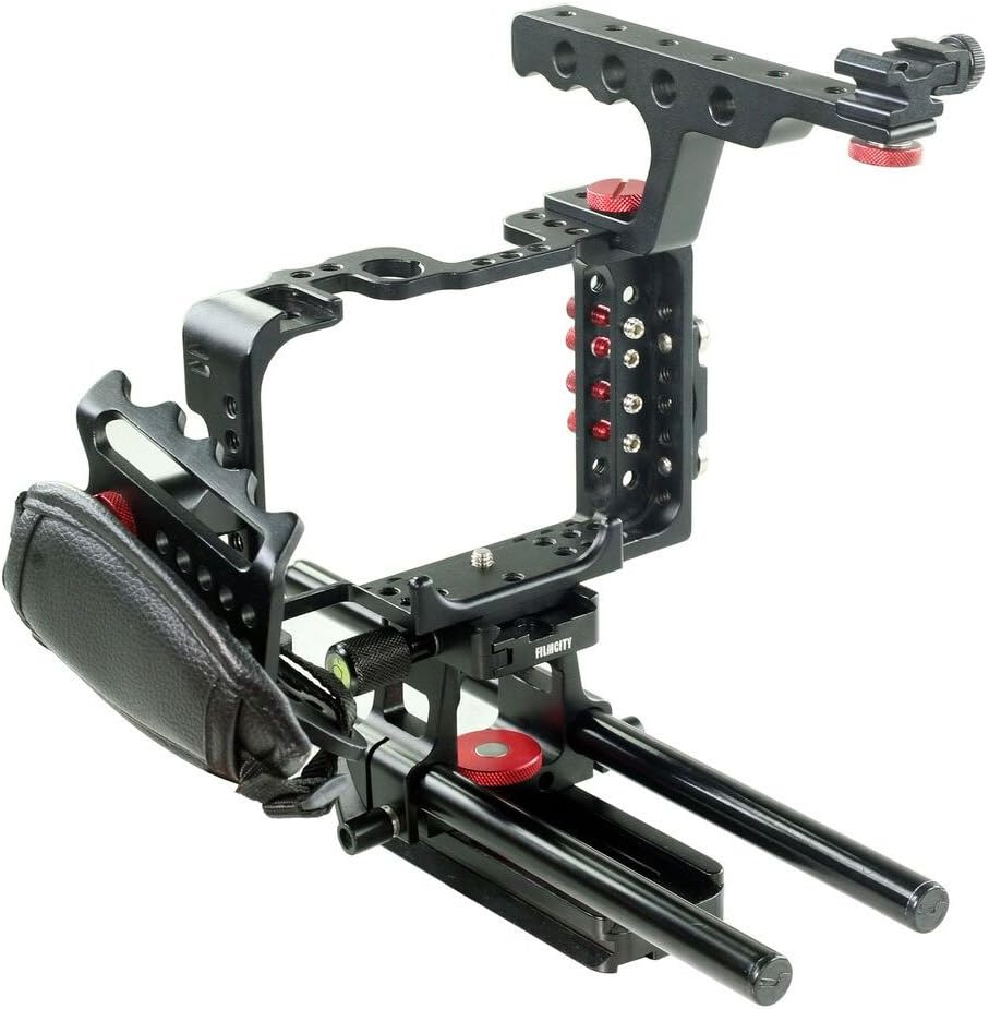 Filmcity Camera Cage Rig Rail Support for Compatible with Sony A7s | Sony a7s Accessories (FC-A7S-C)