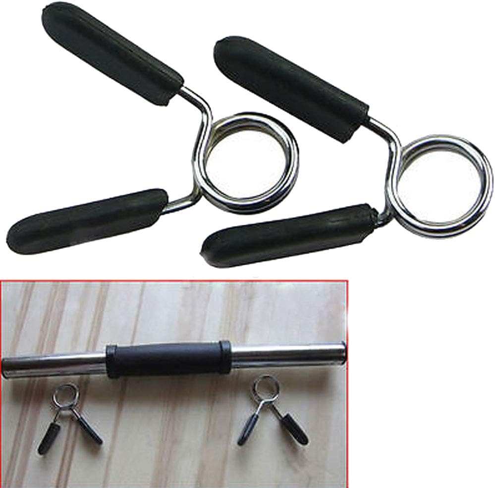 Pointsee 1Pair 25mm Gym Weight Bar Barbell Spring Collar Clip Dumbbell Lock Clamp Tool for Waist, Thighs, Hips, Arms for Men and Women