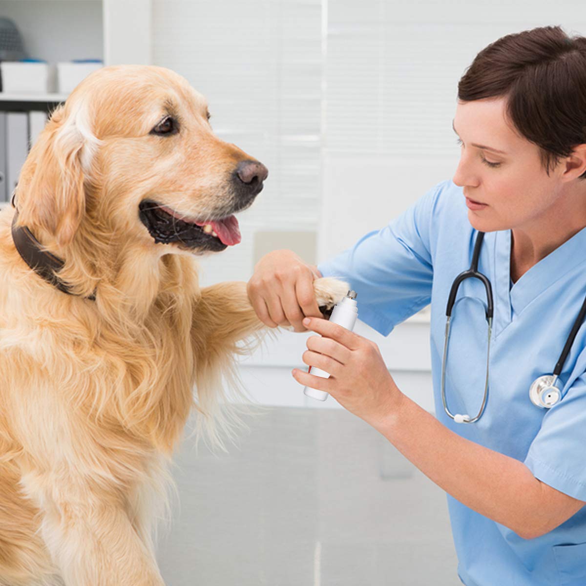 Anewgift Dog Nail Grinder,Electric Dog Nail Grinder Trimmer Clipper with USB Wire, Professional Nail Grooming &Trimming for Small Medium Large Pets, Safe, Ultra Quiet Painless