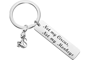 CYTING Retirement Keychain Not My Circus Not My Monkeys Funny Inspirational Gift For Boss Coworkers Employees