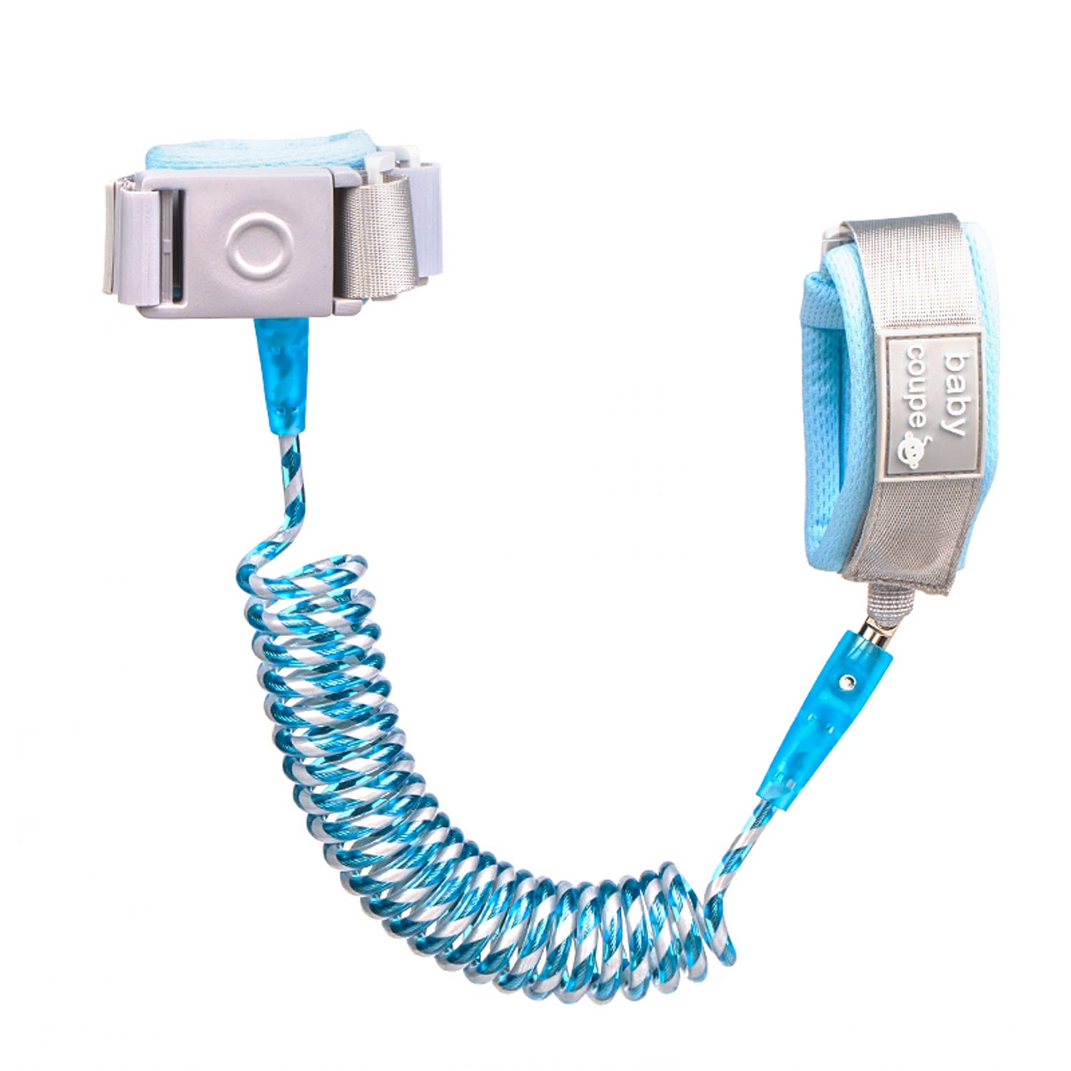 BELLA BEAR Anti Lost Wrist Link Safety Wrist Belt with Induction Lock 360°Rotate Security Elastic Wire Rope Child Safety Harness for Babies & Kids 2.0M/78Inch(Blue)