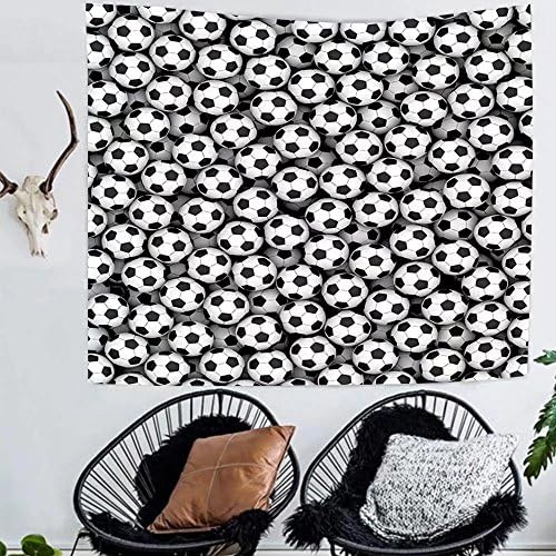 Amazing Outlets Tapestry custom Sports Decor Collection Composed Of Many Soccer Balls Competition Hobby Leisure Abstract Art Bedroom Living Room Dorm Tapestry
