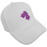 Custom Baseball Cap African Violets Embroidery Flowers and Plants Acrylic Dad Hats for Men & Women White Design Only