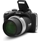 Minolta ProShot MN53Z 16MP Camera, 53X Optical Zoom, 1080p Video (Black) | Waterproof design captures photos and HD video at the beach, pool and on outdoor adventures.