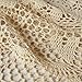 kilofly Handmade Crochet Lace Rectangular Table Runner 15 x 71 Inch, Beige
