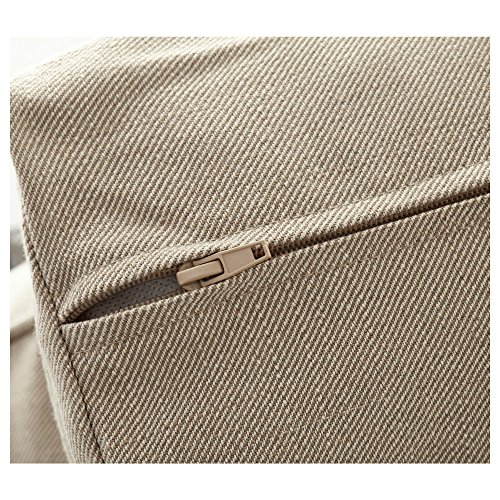 IKEA Ektorp Cover for Sofa with Chaise Nordvalla Dark Beige