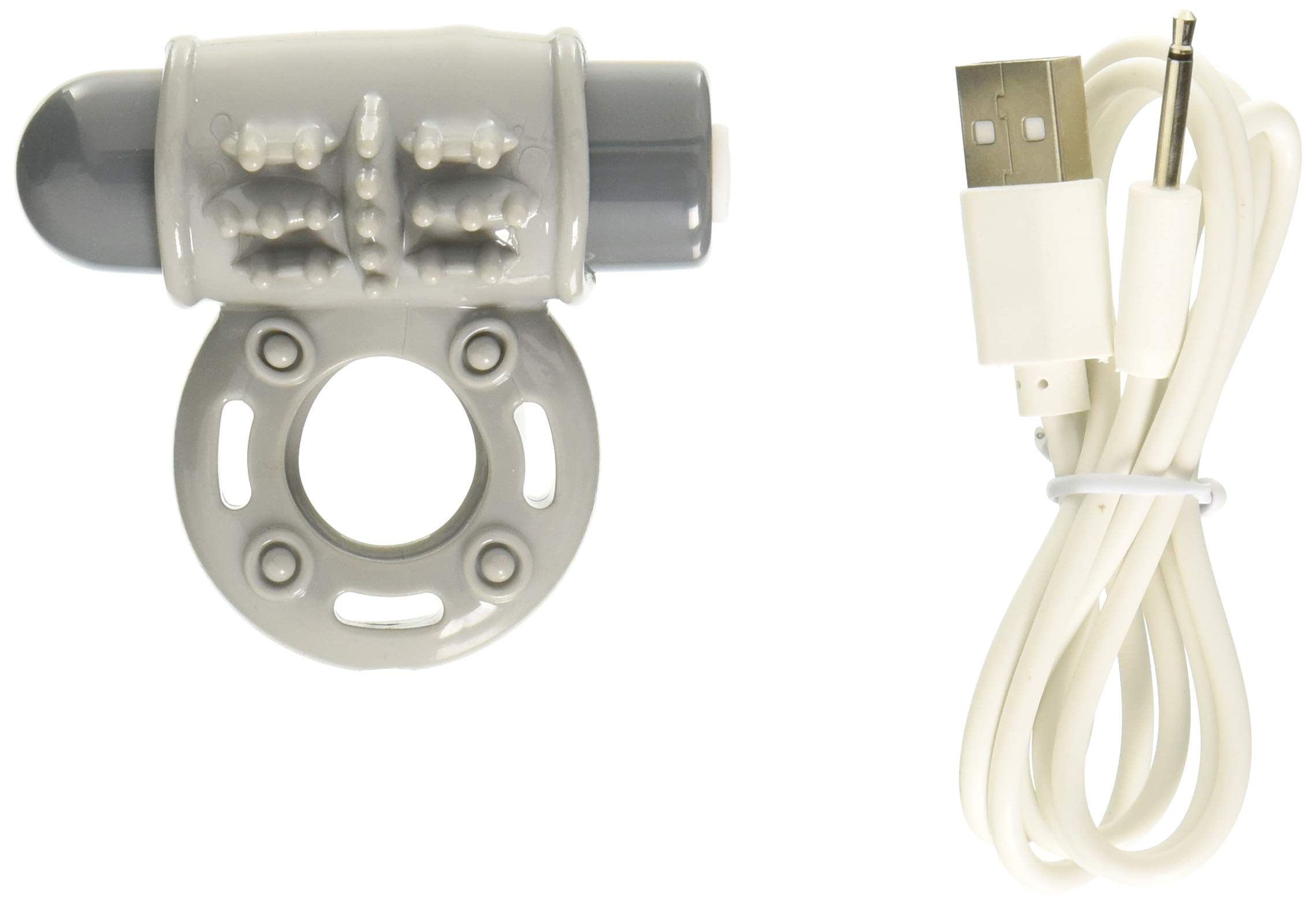 Screaming O Charged OWow Rechargeable Vibrating Cock Ring, Grey