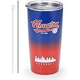 KNKYQRS Baseball Tumblers 20oz Car Cups Sports Travel Coffee Mug, Stainless Steel, Insulated,Classic Collection Gifts for Men Women Fans (US-HOUS-DUBQ1)