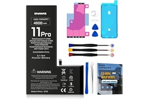 EFAITHFIX 4500mAh Upgraded Replacement Battery Compatible with iPhone 11 PRO, High Capacity New 0 Cycle A+ Battery Replacement for iPhone 11 PRO, Model A2160 A2217 A2215 with Complete Repair Tool Kit