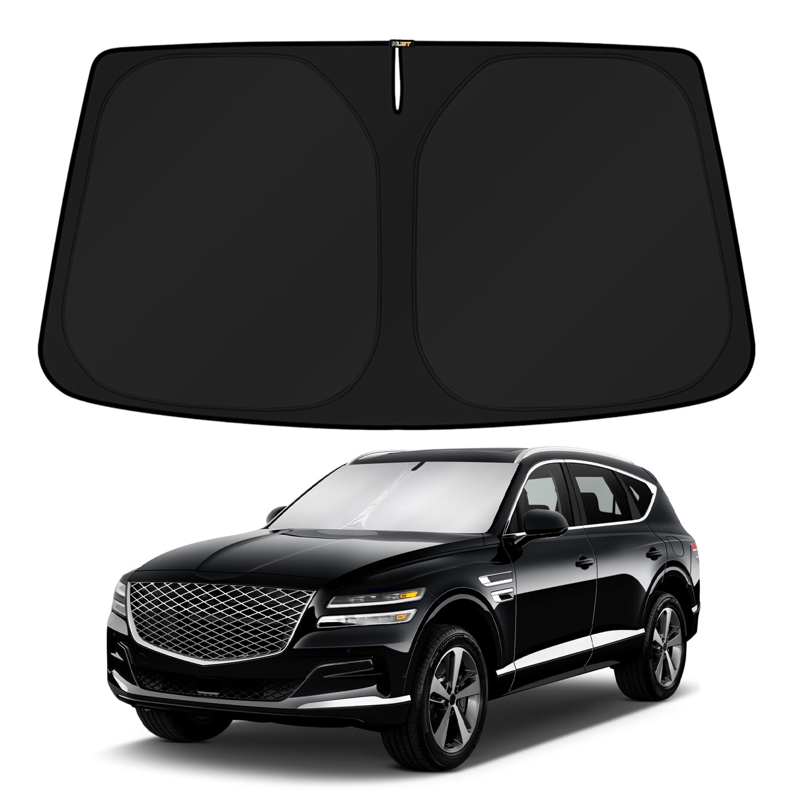 Photo 1 of KUST Windshield Sun Shade for Genesis GV80 2021 2022 2023 2024 2025 Window Sunshade Sun Visor Protector Foldable Blocks UV Rays Keep Your Car Cooler