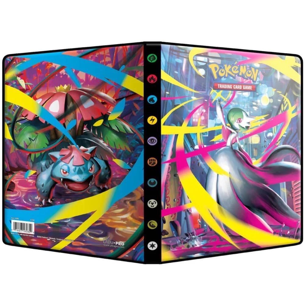 Asmodee - Ultra Pro - Pokémon - Mega Evolution (ME01): Pokémon card-holder - Capacity: 80 cards - Board games - Trading card accessory