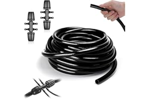 Shoyisenka 26 FT 1/2 Inch Drip Irrigation Tubing Kit - Main Drip Line Hose for Garden Irrigation System, Blank Distribution H