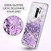 Caka Galaxy S9 Plus Case, Galaxy S9 Plus Glitter Case Liquid Series Luxury Fashion Bling Flowing Liquid Floating Sparkle Glitter Soft TPU Case for Samsung Galaxy S9 Plus (Purple)