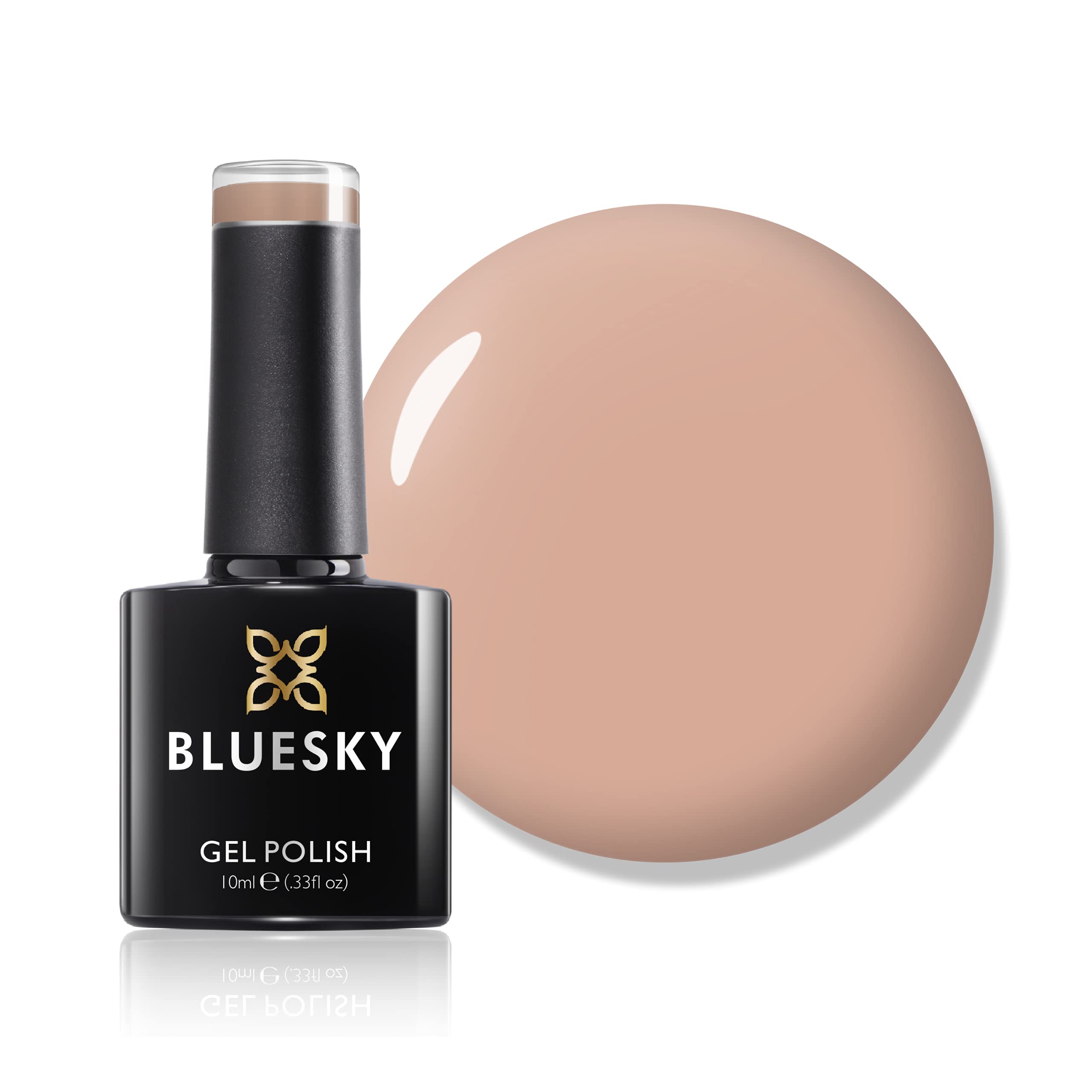 Bluesky Gel Nail Polish, AW21, Autumn and Winter 2021 Collection, It Makes You Happy, Aw2102, Nude Peach, Long Lasting, Chip Resistant, 10 ml (Requires Drying Under UV LED Lamp)