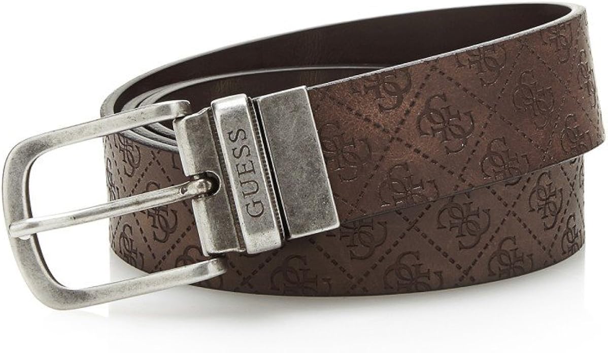 guess men's leather belt