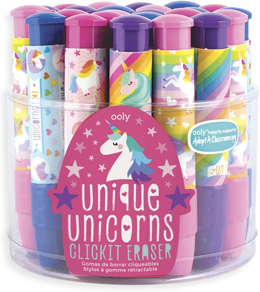 OOLY Click, It Unique Unicorn Erasers (112069) Amazon.ca Office Products