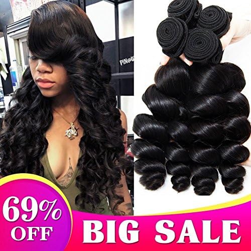 8A Brazilian Hair Bundles Loose Wave Human Hair Bundles 100% Unprocessed Virgin Brazilian Hair 14 16 18 Inch Loose Wave Hair Bundles