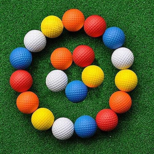 Plastic Practice Golf Training Balls for Indoor Swing Practice Driving Range 25 Pack + Storage Bag
