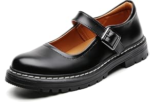 DR.XIRURUCO Mary Jane Shoes Women Platform Non-Slip Classics Round Toe Ankle Strap Comfort Casual Oxford Dress Work Mary Jane Flat Shoes