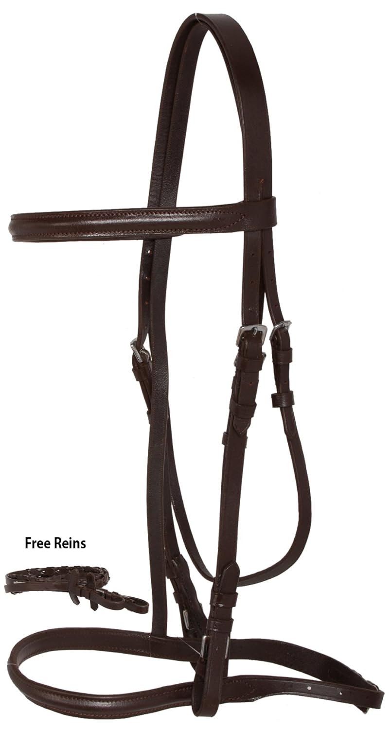 Horse Leather Band Nose Single English Brown AceRugs Bridle REINS