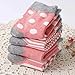 Pro1rise®4 Pairs Heathered Baby Girls Toddler Ankle Striped Basic Socks 0-12 Months