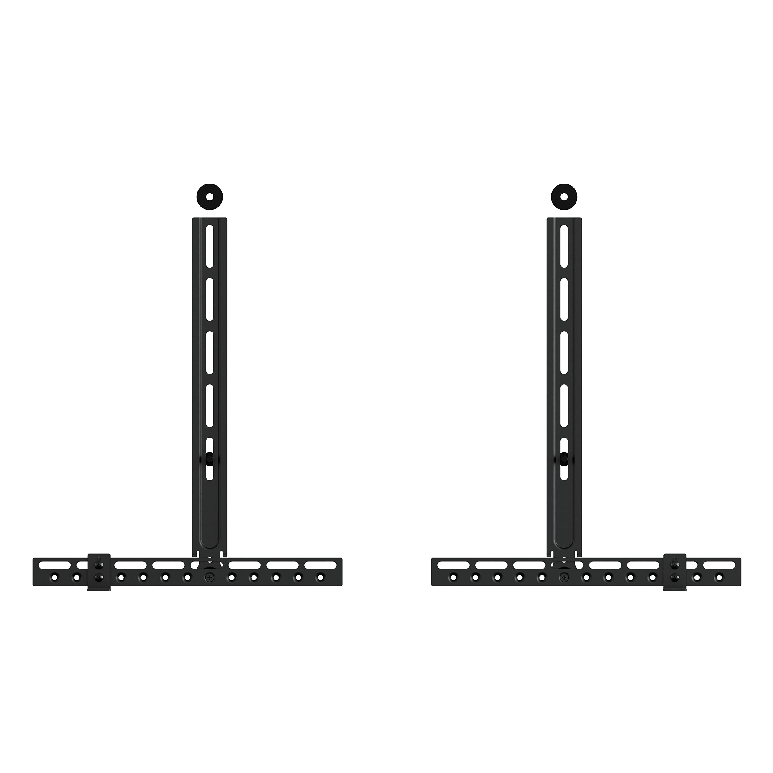 Mahara Soundbar Brackets Black - Mount Attaches to TV Wall Mount (Above or Below) or Directly to TV VESA - Max 4.5kg - Wall Mount for Home Cinema Sound System