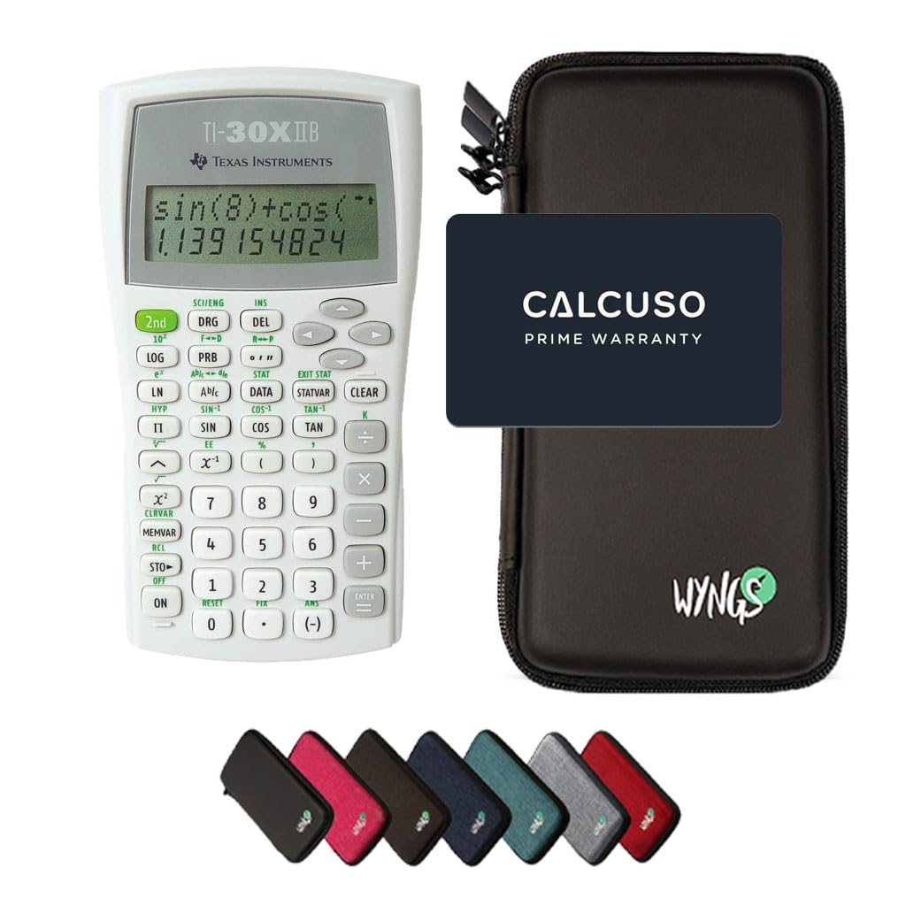 CALCUSO Basic Set Black with Calculator TI-30XIIB
