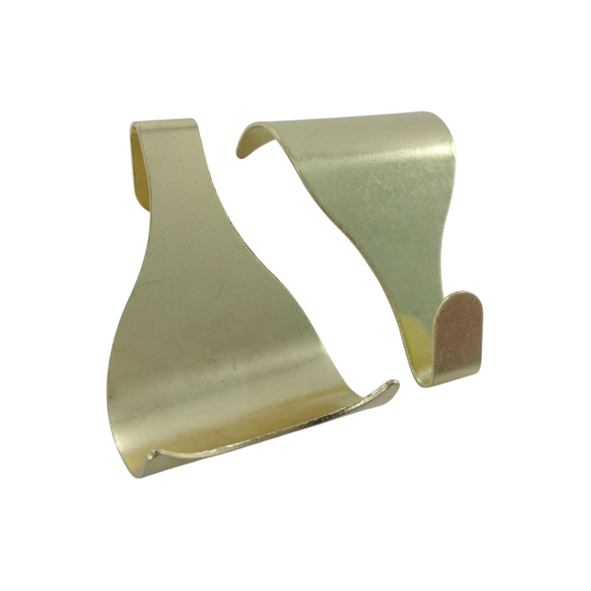 Merriway BH04788 (10 Pcs) EB Brass Plated Picture Rail Hanging Moulding Hooks - Pack of 10 Pieces, Yellow