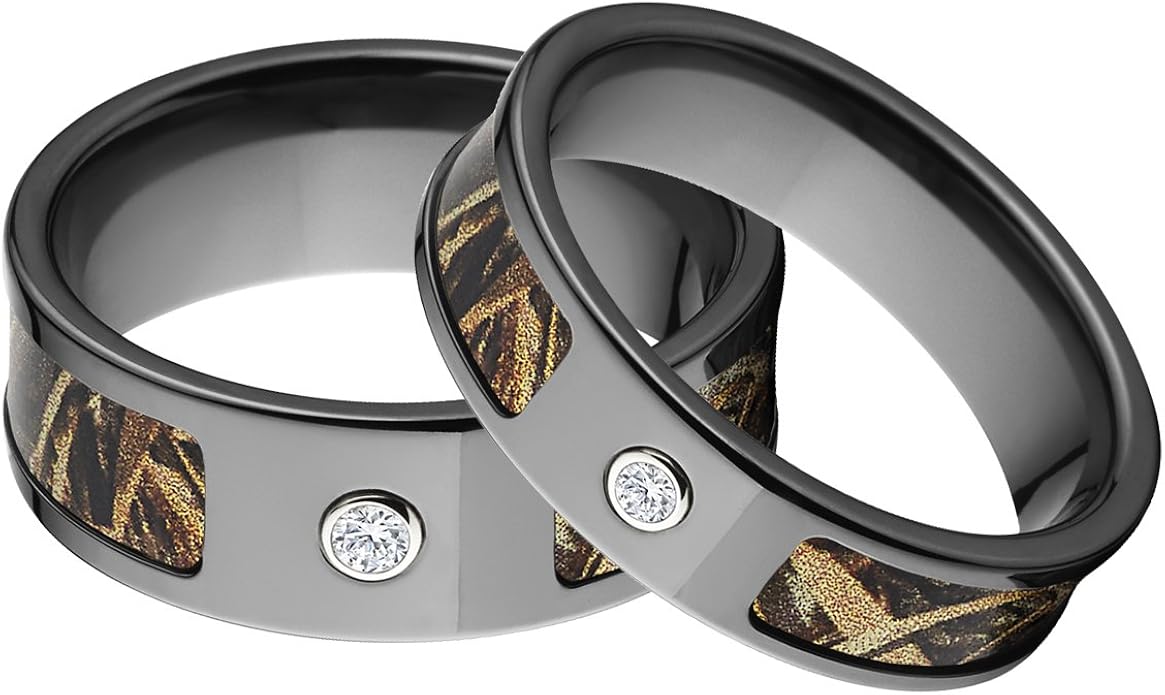 His and Her Camo Rings, Realtree Camo Wedding