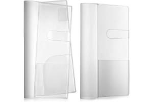 AJCOTAHM 2 Pcs Clear Covers for Hobonichi Weeks, 8 x 7.6 Inches Transparent Plastic Planner Cover Protector Waterproof and Dust-Proof Notebook Protective Sleeve for Weeks Accessories
