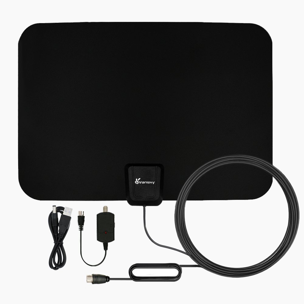 TV Aerial Indoor HDTV Antenna Signal Booster 80km Range Free ABC CBS