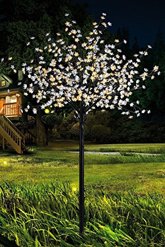 Lightshare 8 Feet 600 LED Pear Blossom Flower Tree, Warm White